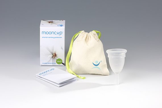 ecofriendly menstrual cup, image of Mooncup on ecoBip