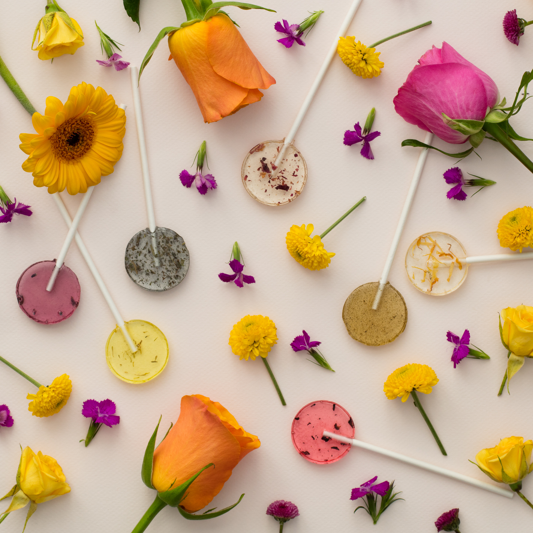 seed bearing lollipops with flowers